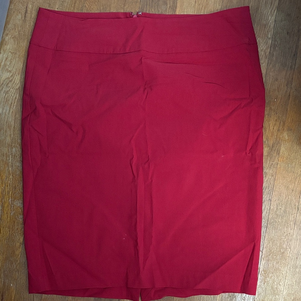 NWT Lane Bryant 14 Pencil Skirt Dark Red Stretch
